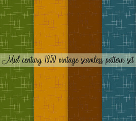 Mid century seamless pattern. Vintage 50s rapport for paperwall, fabric, textile, wrap, surface, web and print design. Abstract motif.	