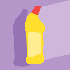 image of dishwashing detergent bottles isolated on  background