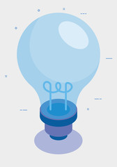 light bulb invention isolated icon vector illustration design