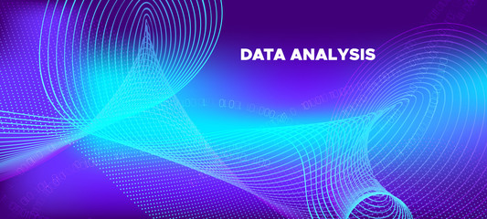 Vector Science Flyer. Matrix Background. Violet 