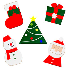 Set of Christmas decoration illustrations