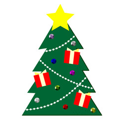 Illustration of Christmas decoration (Christmas tree)