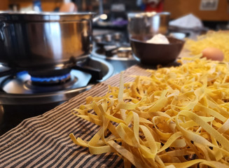 Homemade egg pasta