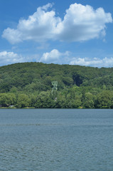Förderturm am Baldeneysee in Essen,Ruhrgebiet,Nordrhein-Westfalen,Deutschland