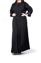 Arabic Muslim woman in stylish abaya, in white background - Image