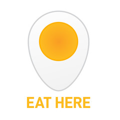 Geo tag, pointer to the fast food cafe.