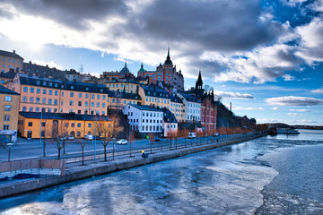 Fototapeta premium Mariaberget in Stockholm around February 2019.