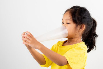 Children use spray and mouth cover to treat respiratory illnesses.