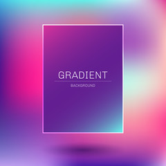Abstract template rectangle frame pink, purple, blue gradient color on vibrant color background.