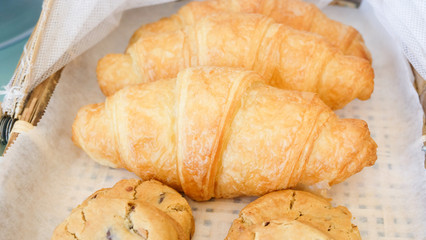 Fresh bake cookies and croissants
