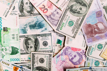 banknotes of different countries