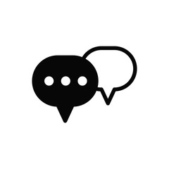 bubble speak icon trendy flat design 