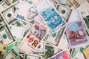 Fototapeta na wymiar background of euro banknotes