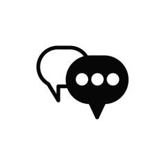 bubble speak icon trendy flat design 