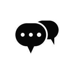 bubble speak icon trendy flat design 