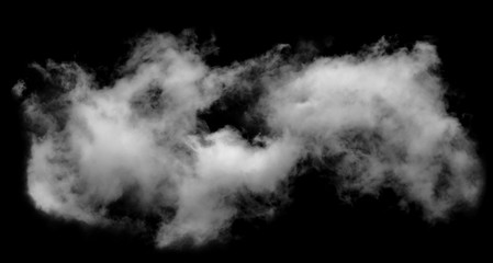 Textured Smoke,Abstract white,isolated on black background