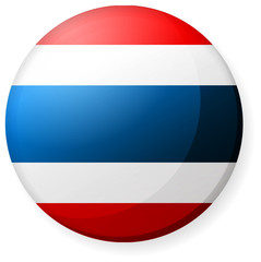Obraz premium Circular country flag icon illustration ( button badge ) / Thailand