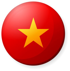 Circular country flag icon illustration ( button badge ) / Vietnam