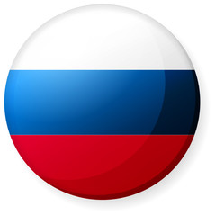 Fototapeta premium Circular country flag icon illustration ( button badge ) / Russia
