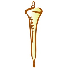 Christmas toy icicle on a white background hand draw isolated Vector illustration for happy new year