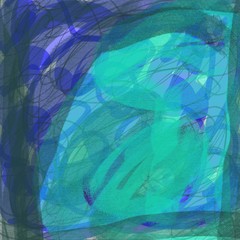 Fototapeta na wymiar blue mixed texture painting art abstract background illustration