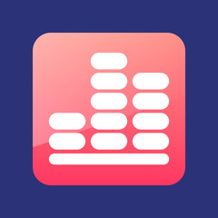 Obraz premium Equalizer icon. Music sound wave symbol