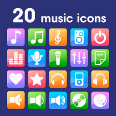 Icons vector illustration of multimedia symbols