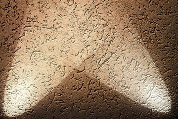Detailed view at spotlights on an aged concrete wall in high resolution