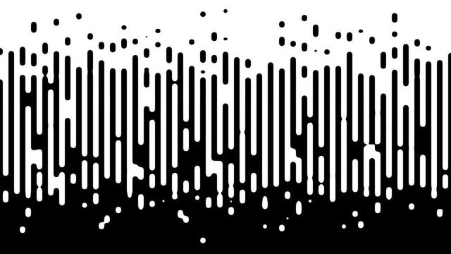 Trendy Rounded lines animate morph with seamless loop. Plain black and white color background