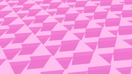 Pink abstract flat triangle pattern shape texture,3D rendering picture.