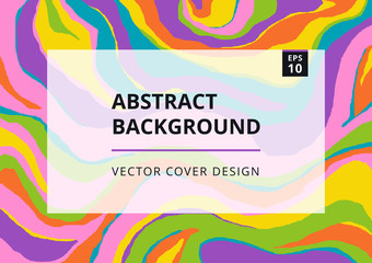 Fashion abstract background with striped texture in rainbow colors. Modern design template in psychedelic style. Vector illustration for business, presentation and branding design.