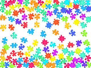 Abstract teaser jigsaw puzzle rainbow colors 