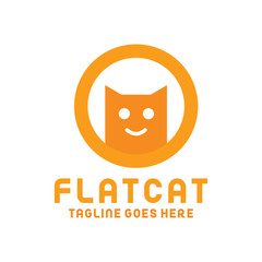 Flat Cat Design Inspiration For Business And Company