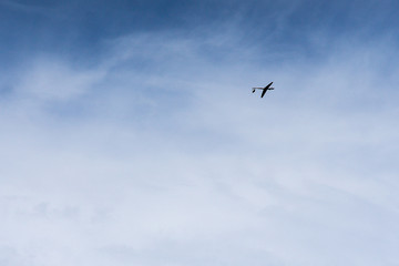 plane on the sky
