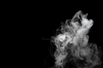Obraz na płótnie Canvas Abstract powder or smoke isolated on black background