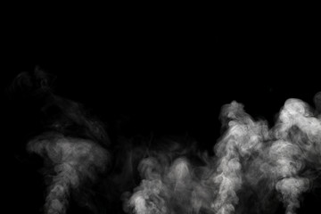 Abstract powder or smoke isolated on black background