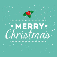 merry christmas poster with lettering design