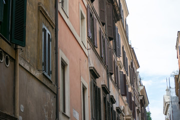 Fototapeta na wymiar old street in rome italy