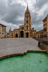 Naklejka premium Oviedo Cathedral in Asturias, Spain