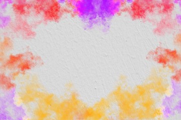 Abstract colorful watercolor on wall or paper background.