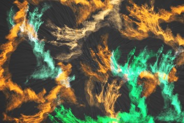 Multicolored powder on black texture,Abstract background