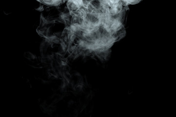 Abstract powder or smoke effect isolated on black background