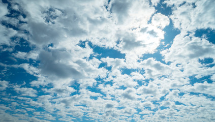 White clouds on a blue sky