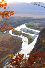 river in autumn Chai he Nei Mongol