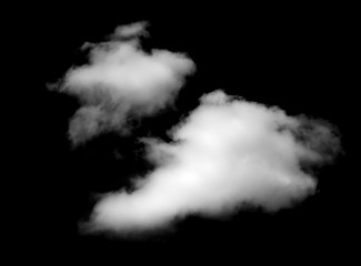 Textured Smoke,Abstract white,isolated on black background