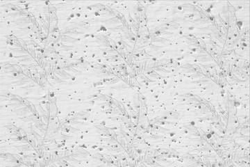 White wall or gray paper texture with leaves pattern,abstract cement surface background,concrete pattern,painted cement