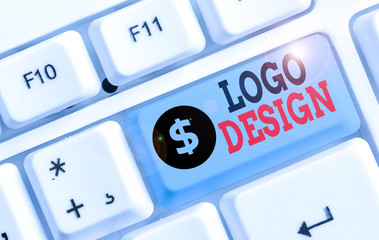 Writing note showing Logo Design. Business concept for a graphic representation or symbol of...