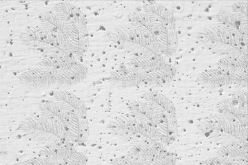 White wall or gray paper texture with leaves pattern,abstract cement surface background,concrete pattern,painted cement