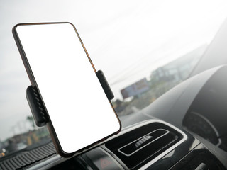 Smart Phone on Car Mock Up