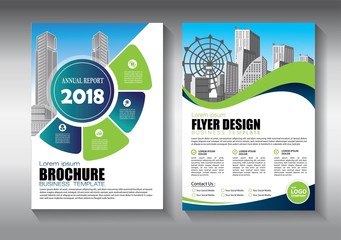 Business abstract vector template. Brochure design, cover modern layout, annual report, poster, flyer in A4 with colorful triangles, geometric shapes for tech, science, market with light background